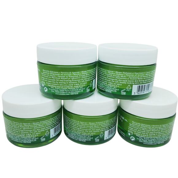 New Lot Of 5 Kiehl's Avocado Nourishing Hydration Mask 0.88 OZ Each Travel Size - Picture 2 of 3